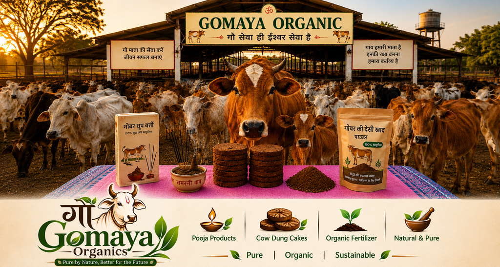GOMAYA ORGANICS Cow Dung for Pooja,Gobar ke Upale,kande for Havan Puja(Pack of 20)