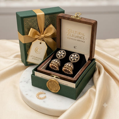 Antique Opal & Pearl Statement Jhumki Earrings – VeErji Sales Collective